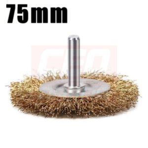 CEO 🇲🇾 Brass Wheel Brush With Shank Flat / T-shaped 2" (50mm) 3" (75mm) Berus Tembaga Besi Wood Steel Metal Kayu Polish