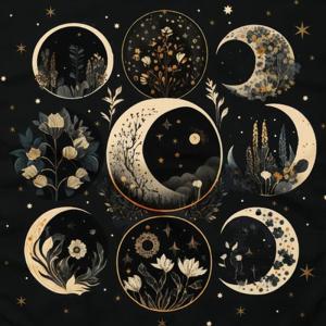 Khăn trải bàn bài tarô bàn thờ vải mặt trăng hoa Chiêm Tinh Khăn trải bàn divinations thẻ vải tấm thảm trang trí tường