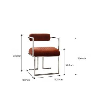 Sacesr Modern Simple Style Dining Chairs Stainless Steel Frame Seat Household Leisure Stool Soft Comfort Single Dining Rest Furniture 3T7R1