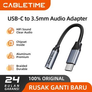 CABLETIME USB Type-C to Aux 3.5mm Female Audio Adapter Converter