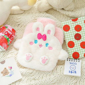 400-1000ml Cute Cartoon Plush Hot Water Bag Thickened PVC Period Pain Relieve Keep Warm Thick Bag Heat Pad