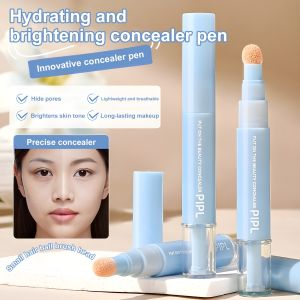 🔥Sticky Concealer Pen🔥 Cover Acne Marks Spots Dark Circles Liquid Contour Pen Moisturizing Fitting Highlighting Brightening Contouring Three-in-One Concealer Pen水润服帖遮瑕笔