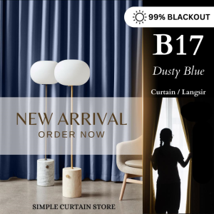 (B17)  Blackout Curtain Langsir Berkualiti Tinggi 99% Blackout Modern Curtain   High Quality Tebal Siap Jahit