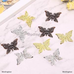 [COD] Modingdue 50Pcs Vintage Butterfly Filigree Wraps Connectors Metal Craft DIY Jewelry Making