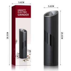 Konco Electric Salt and Pepper Grinder Automatic Mill Gravity Pepper Grinder with LED Light Adjustable Spice grinder Kitchen Grinding Gadgets
