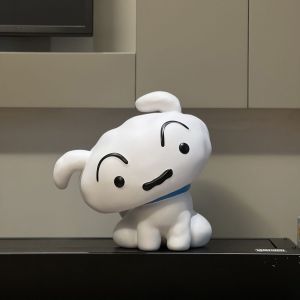 WEIHUIMEI สร้างสรรค์ Crayon Shin-chan กระปุกออมสินเป่าลม 18 ซม. ชินจัง เครยอนชินจัง กระปุกออมสินรูปการ์ตูนทำมือ ของเล่น กระปุกออมสิน