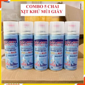 Combo 5 Chai Xịt Khử Mùi Giày Nano Bạc Diệt Khuẩn Ngăn Mùi Hôi Giày Lưu Hương 24h