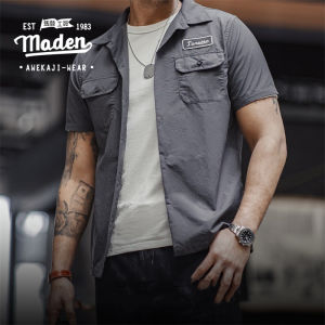 MADEN brand workwear style tough guy 2024 summer new mens youth Tang Laoda speed and passion 10 same Toretto shirt American thin tough guy short sleeved shirt