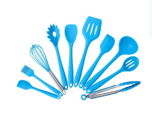 Silicone Cooking Utensils Cake Pastry Non-Stick Spatula Shovel soup spoon Handle BPA Free Kitchen Cook Fry Egg Baking