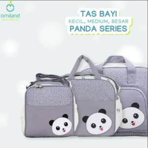 COD Omiland Tas Bayi Kecil / Medium / Besar Saku Print Panda Series - OBT 4311 4321 4331