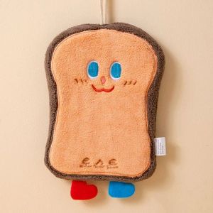 Hand Towel Cartoon design Hanging Double-thickness Absorbent towel for Bathroom Kitchen Dishcloths