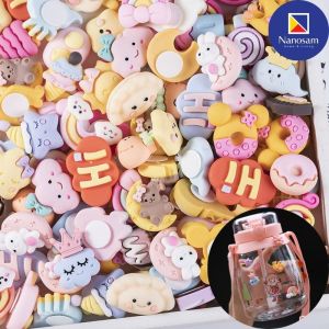 5 In 1 3D Resin Sticker Random Waterproof 3D Cartoon Sticker For Water Bottle Phone Casing 3D
