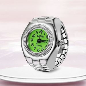 RGFV MALL Vintage Rings Jewelry Clock Punk Alloy Finger Watch Ring Fashion Jewelry Adjustable Roman Quartz Watch Couple