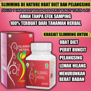 Slimming Herbal De Nature Obat Kapsul Diet Pelangsing Badan Dan Perut Buncit Ampuh Turun 20 kg Cepat Kurus Penurun Berat Badan Pelangsing Badan Dan Perut Cepat Kurus Bpom Original Obat Kurus Diet Detok Perut Paha Lingkaran Pinggang Lengan Bergelambir