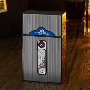 Hộp đựng thuốc 20 điếu chống nước - Tích hợp bật lửa plasma siêu bền