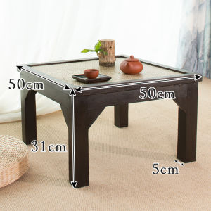 โต๊ะทำงานไม้เนื้อแข็งโต๊ะไม้เคาน์เตอร์ระเบียงทางเดินอาหารสไตล์ญี่ปุ่นเหมาะสำหรับใช้ในบ้านฮิตามิเซ็นโต๊ะทรงสี่เหลี่ยมโต๊ะกาแฟขนาดเล็ก