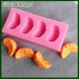 Ginca Khuôn silicon hình cánh hoa màu cam trang trí nhà làm bánh tráng miệng làm nến xà phòng