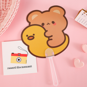 Harga Grosir - Hand Fan Aesthetic Lucu / Kipas Gagang Cartoon Korean Style