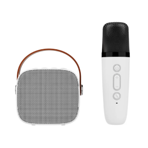 【Hania】Mini Outdoor Speaker Home BT Party Speaker Wireless Portable Karaoke Speakers with Microphone