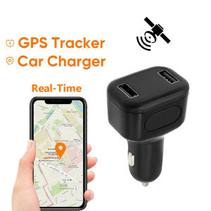 D5 Spy Car Charger GPS Real-time Tracker Cigarette Vehicle Lighter Dual USB Charging Port