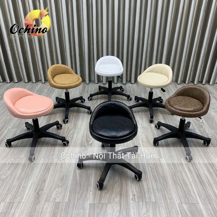 Ghế Spa Phun Săm Chân Nhựa Đen Mẫu Tựa Thấp Có Chân Bánh Xe Tiện Lợi ...