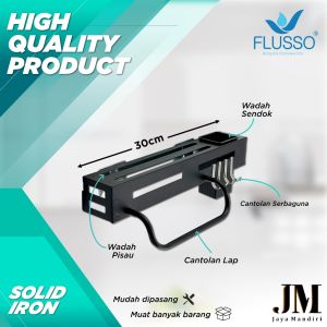 Flusso Rak Pisau Sendok Garpu Dapur Tempel Dinding Plus Gantungan 2399 2400 2401 2402