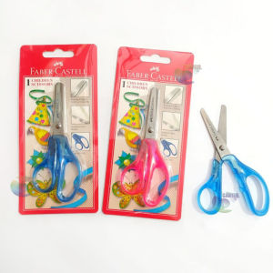 Icantiq Faber Castell Gunting Anak Gunting Untuk Anak-Anak Faber Castell 180769 Gunting Aman Untuk Anak Gunting Kertas Children Scissors Peralatan Tulis Sekolah Gunting Murah Safety Ujung Bulat Alat Melatih Kemampuan Motorik Anak Gunting Faber Castell