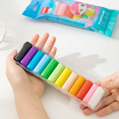 Deli 12 Colors Clay Set 200g Safe and non-toxic 6/12 Colorful Clay Toys EH719