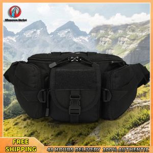 Winnereco Multipurpose Fishing Pouch Large Capacity for Camping Hiking Traveling Running Waterproof Portable Fishing Tackle Waist Bag