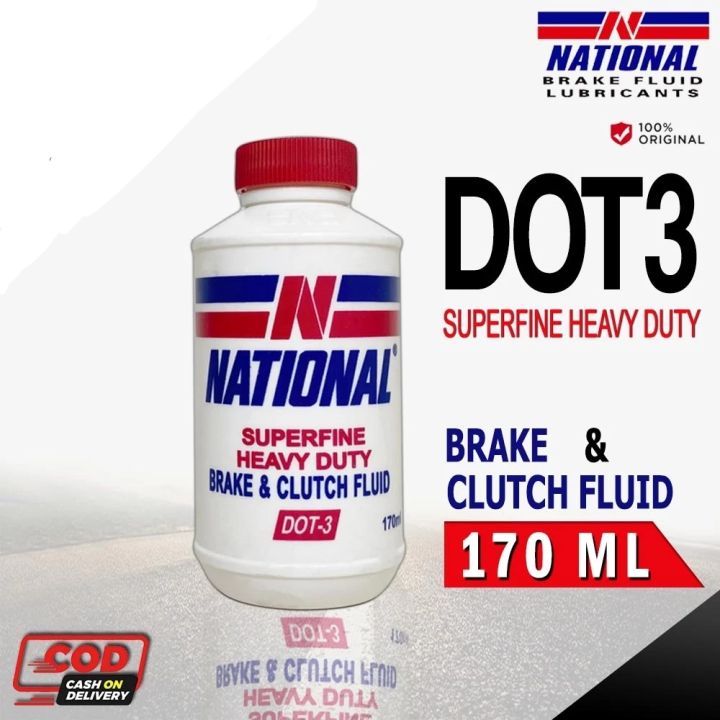National Brake & Clutch Fluid DOT3 170mL Lazada PH