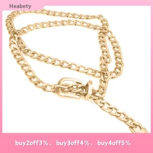 Heabety 1 PC Womens Chain Belt Metal Waist Chain Dress Belts Metal Belt Adjustable