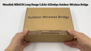 Mosslink 5.8G 450Mbps Outdoor CPE Bridge Wireless Wifi Router AP Long Range Extender PTP PTMP 1-2 KM Wireless Bridge