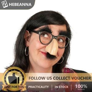 hebeanna Fancy Cosplay Disguise Moustache Glasses Halloween Party Dress Big Nose
