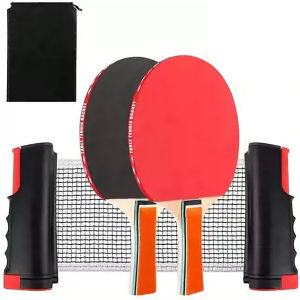 Table Tennis Net Ping Pong Rack Retractable with Ping-Pong Racket Universal2026