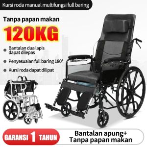 Kursi dorong tangan lansia/Kursi roda lipat ringan kecil/kursi travel sederhana portabel ultra ringan lansia/Kursi Roda Medisw