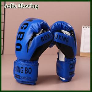 Aolie Kids 6oz Professional Boxing Training Sparring Gloves PU Leather Kids Breathable Muay Thai Punching Karate Training Gloves