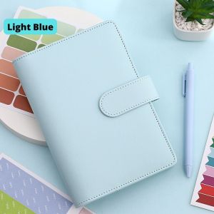 A6 PU Leather Macaron Notebook Budget Binder Organizer Financial Planner