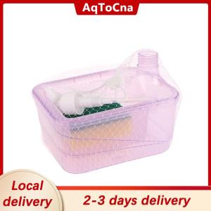 [COD] AqToCna Ship within 24 hours 1Set Liquid Soap Dispenser Kitchen Dish Soap Dispenser With Sponge Liquid Pump Soap Container Kitchenware Cleaning Tool