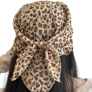 Animal Print Scarf Fashion Women Headscarf Everyday Commuters Head Scarf for Casual Outings