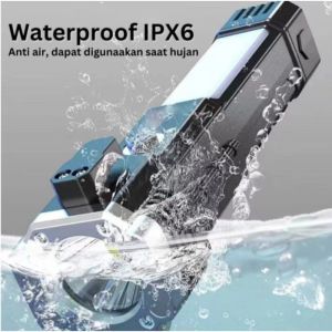 JE.ID Senter Palu Multifungsi Senter Super Terang Senter Led Serbaguna Hammer Emergency Plus 4 Magnet / Senter Cas USB / Emergency Flashlight