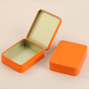 [Eqrbtl] New Tin Storage Boxes Small Metal Storage Box Jewelry Keys Coins Box Wedding Candy Storage Tin Can Organizer