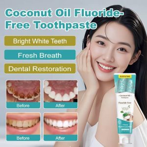 Coconut Oil Fluoride Free Toothpaste Whitening Toothpaste Oral Hygiene Products椰子油无氟牙膏