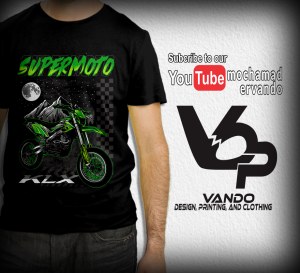 KAOS MOTOR KAWASAKI KLX SUPERMOTO WILD - KAOS DISTRO PRIA WANITA - KAOS PENDEK KATUN MURAH - KAOS CUSTOM