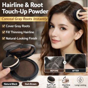 Hair Shadow Powder For Grey Coverage Hair Concealer Powder Root Touch Up Natural Finish Waterproof Smudge-Proof Temporary Hair Color For Women Men
