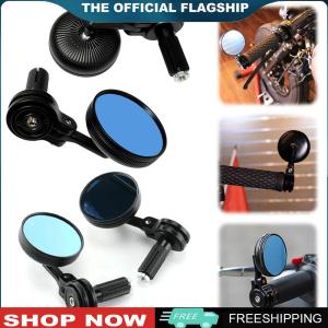 【New Arrival】 2 Pack Aluminum Alloy​​ Motorcycle Bar End Mirror Motorcycle Handlebar Rear View Side Mirror for Ebike Scooter MTB