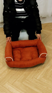 Dog Puppy Bed Non-Slip Base Detachable Cushion Sofa for Small to Medium Pets Creative Pet Bed Cute Nest