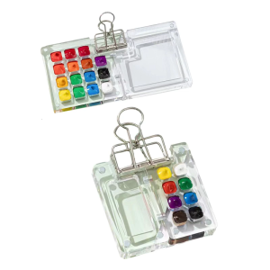 Portable Watercolor Painting Set 8 Color 15 Color Watercolor Set Magnetic Watercolor Box with Clip for Artist