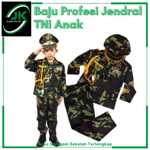 [JK] Baju Profesi Jendral TNI Anak Laki-Laki - Baju Kostum Anak TNI Biasa Dinas - Baju Profesi Tentara Nasional Indonesia Anak Tk Paud keren Terkini