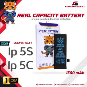 WIXEL ORIGINAL Baterai Iphone 5S Iphone 5C Batre Batrai Battery Dual Double Power HP Handphone Apple Ori Ip
