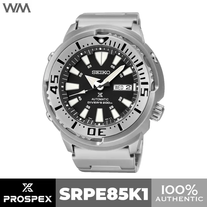 Seiko Prospex Monster Baby Tuna Black Dial Stainless Steel